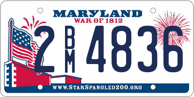 MD license plate 2BM4836