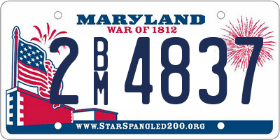 MD license plate 2BM4837