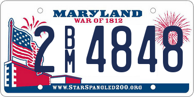 MD license plate 2BM4848