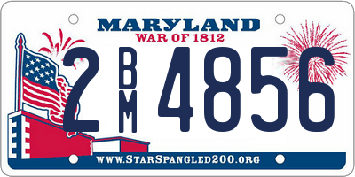MD license plate 2BM4856