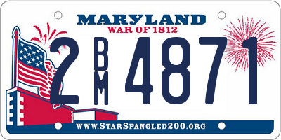 MD license plate 2BM4871
