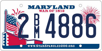 MD license plate 2BM4886