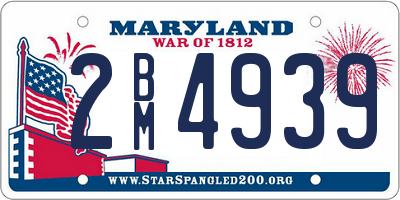 MD license plate 2BM4939