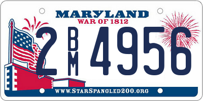 MD license plate 2BM4956