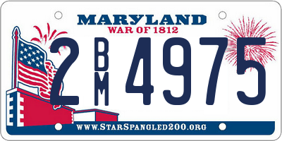 MD license plate 2BM4975