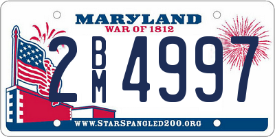 MD license plate 2BM4997