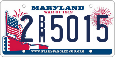 MD license plate 2BM5015