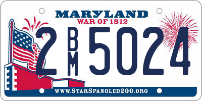 MD license plate 2BM5024