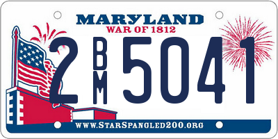 MD license plate 2BM5041