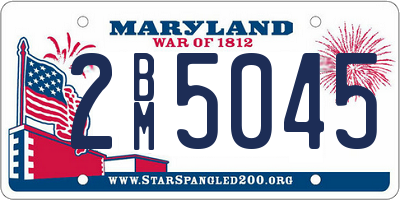 MD license plate 2BM5045