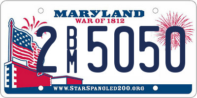 MD license plate 2BM5050