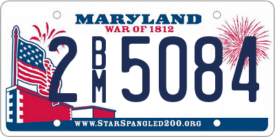 MD license plate 2BM5084