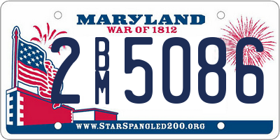 MD license plate 2BM5086