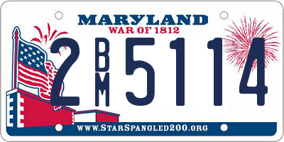 MD license plate 2BM5114