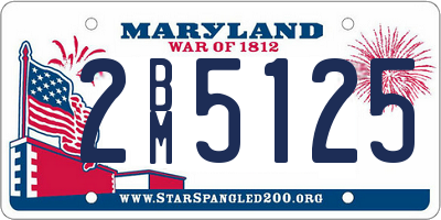 MD license plate 2BM5125