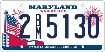 MD license plate 2BM5130