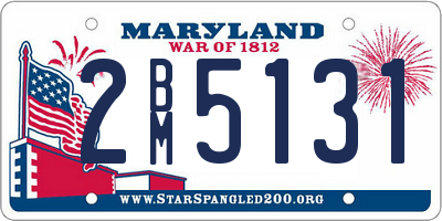 MD license plate 2BM5131