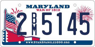 MD license plate 2BM5145
