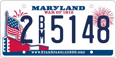 MD license plate 2BM5148