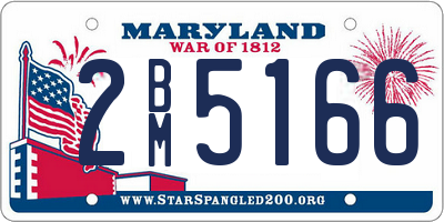 MD license plate 2BM5166