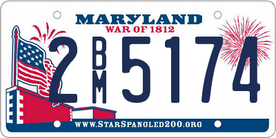 MD license plate 2BM5174
