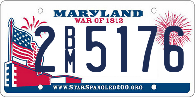 MD license plate 2BM5176