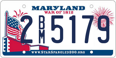 MD license plate 2BM5179