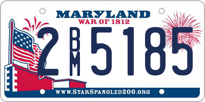 MD license plate 2BM5185