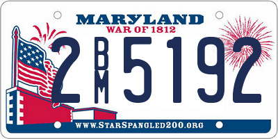 MD license plate 2BM5192