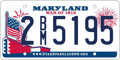 MD license plate 2BM5195