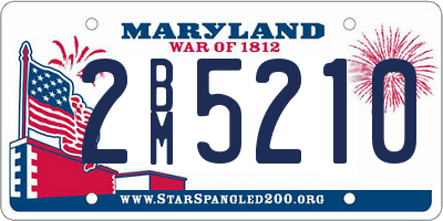 MD license plate 2BM5210