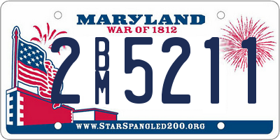 MD license plate 2BM5211