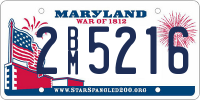 MD license plate 2BM5216