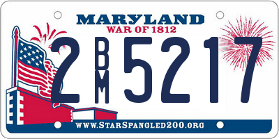 MD license plate 2BM5217