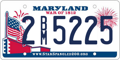 MD license plate 2BM5225