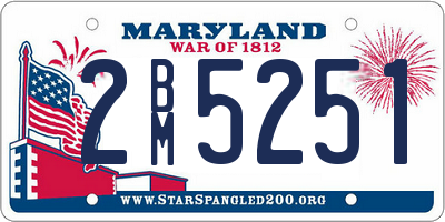 MD license plate 2BM5251