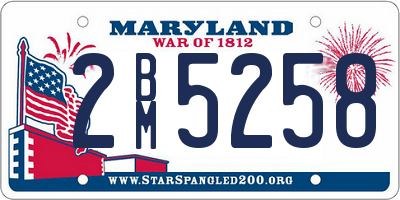 MD license plate 2BM5258