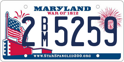 MD license plate 2BM5259