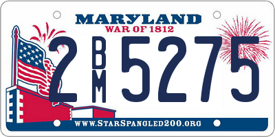 MD license plate 2BM5275