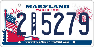 MD license plate 2BM5279