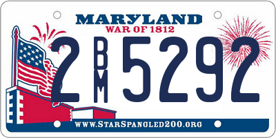 MD license plate 2BM5292
