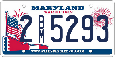 MD license plate 2BM5293