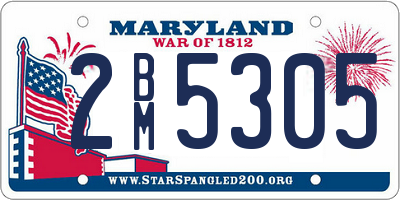 MD license plate 2BM5305