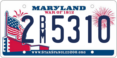 MD license plate 2BM5310