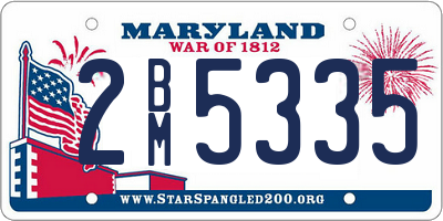 MD license plate 2BM5335