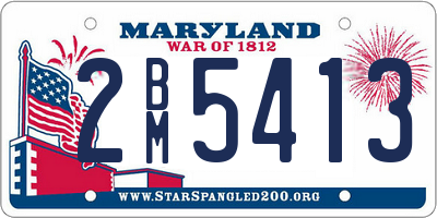 MD license plate 2BM5413