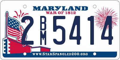 MD license plate 2BM5414