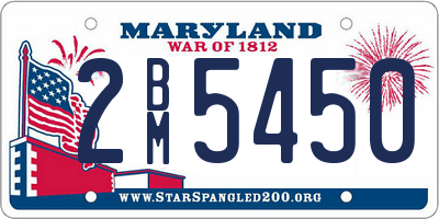 MD license plate 2BM5450