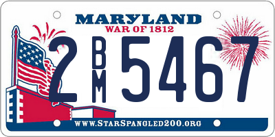 MD license plate 2BM5467