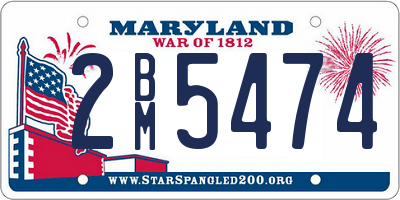 MD license plate 2BM5474